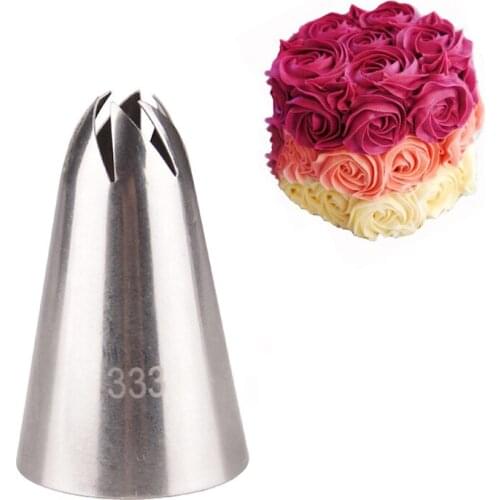 #333 Large Rose Cream nozzle cake decorations piping pastry icing Tips Cupcake Bakeware tools