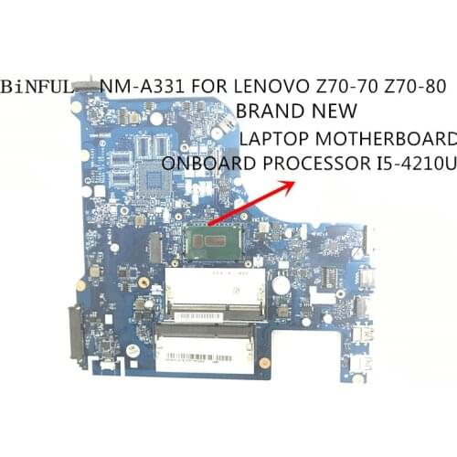 FAST SHIPPING. BRAND NEW. AILG1 NM-A331 LAPTOP MOTHERBOARD FIT For Lenovo Z70-80 Z70-70 MAINBOARD .ONBOARD PROCESSOR I5-4210U