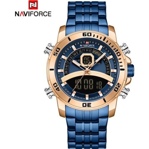 NAVIFORCE Luxury Men Watch Fashion Quartz Watch Men Date Display Sport Alarm Waterproof Chronograph Watch Relogio Masculino