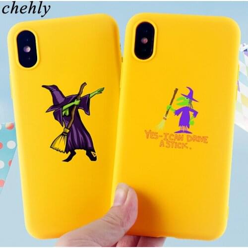 Halloween Pumpkin Phone Case for iPhone X XR XS Max 8 7 6s Plus Witch Cases Soft Silicone Fitted Mobile Phone Accessories Covers
