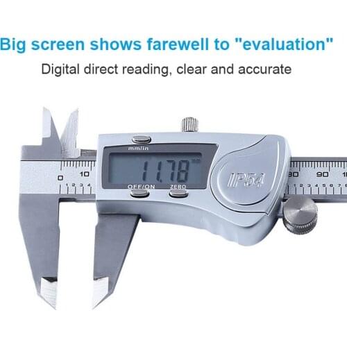 Digital Display Stainless Steel Electronic Digital Display Vernier Caliper 0-150 LCD Electronic Vernier Caliper IP54 Waterproof