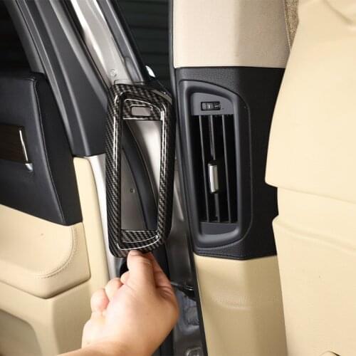 For BMW 7 Series 2009-14 ABS Carbon Fiber Car B-pillar Rear Air Conditioning Air Outlet Frame Decorative Sticker Car Accessories