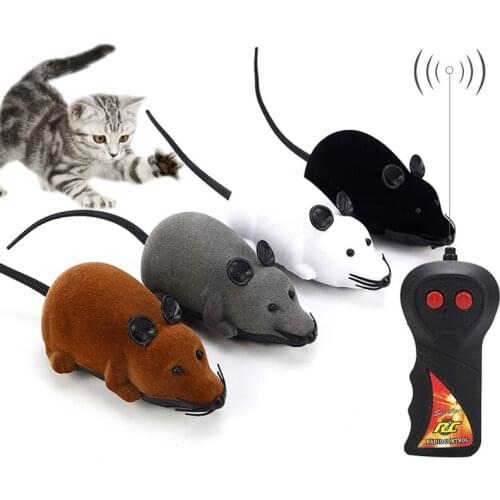 Pet Cat Toys Wireless Remote Control Mouse Pets Toy Interactive Plush Electronic RC Rat Mice Funny Pet Dog Cat Mouse Toy for Cat