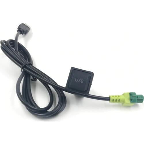 Biurlink 150CM USB Cable CD Player Radio Audio System USB Connector Button For VW Volkswagen Radio Stereo 4Pin Plug