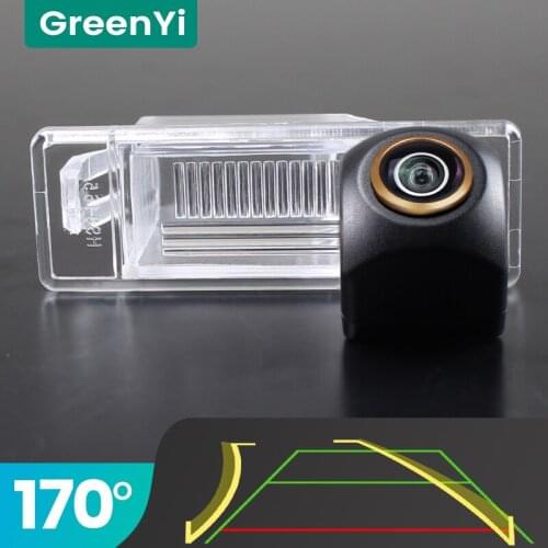 GreenYi Trajectory 170° AHD Car Rear View Camera for Nissan QASHQAI X-TRAIL Geniss Citroen C4 C5 C-Triomphe Night Vision 4 Pin