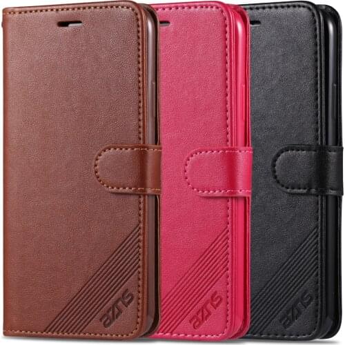 AZNS TPU Leather Wallet Case for iPhone 5 5S 6 6S 6Plus 7 8 plus SE2 X XS XR Max Luxury Flip Cover Coque Card Slots Magnetic