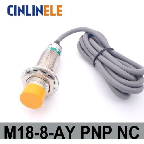 M18 LJ18A3-8-Z/AY 8mm 6V-36V induction DC PNP NC metal sensor inductive proximity switch Screen shield type LJ8A3 sensor switch