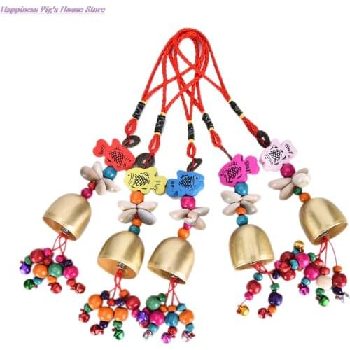 Copper Windchimes 1 Bell Pentagon Pavilion Money Drawing Outdoor Living Feng Shui Wind Yard Garden Chimes For A Gift Home Decor