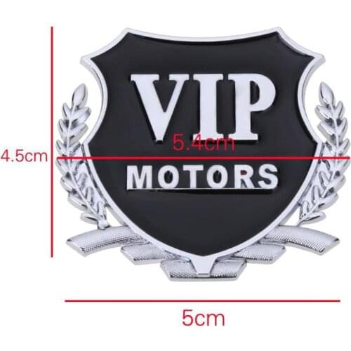 2pcs 3D Logo VIP MOTORS Metal Car Chrome Emblem Decal Door Window for BMW 1 2 3 4 5 6 7 Series X1 X3 X4 X5 X6 E60 E90 F07 F09 F1