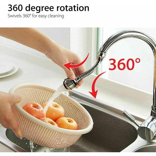 Stainless Steel 360 Rotary Filter Nozzle For Faucet Save Water Prevent Splashing Kitchen Accessories Durable Home Faucet Extende