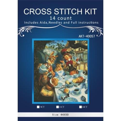 Oneroom dinner story Scenery Embroidery Needlework Crafts 14CT Unprinted DMC DIY Quality Cross Stitch Kits Handmade Arts Decor