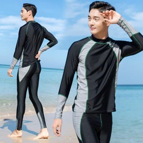 Couple Women 3 Pieces Long Sleeve Water Sport Rash Guard SwimSuit Sun Protection Beach Outdoor Bathing Surfing Diving WetSuit