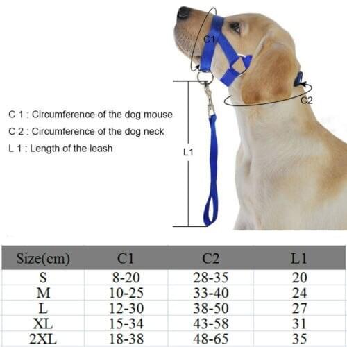 Dog Pet Head Collar Gentle Halter Leash Leader No Pull Straps for Training Dogs Black / Blue / Red