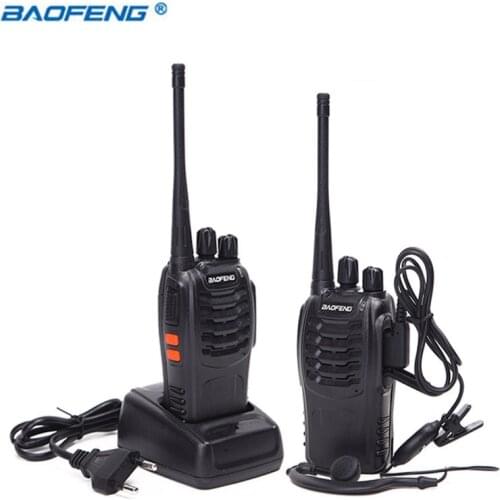 2Pcs Baofeng BF-888S Mini Walkie Talkie Portable Radio CB radio BF888s 16CH UHF Comunicador Transmitter Transceiver