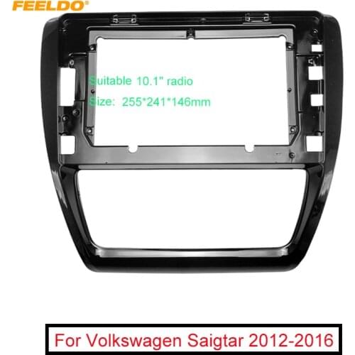 FEELDO Car Audio Fascia Frame Adapter For Volkswagen Sigtar 9" Big Screen 2DIN Dash Fitting Panel Frame Kit