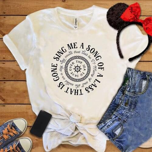 Sing Me A Song of A Lass That Is Gone Shirt Unisex Comfort Punk Tee Breathable Women Letter T-shirt Female Hipster Tops