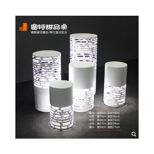 Wedding props luminescent column dessert table wedding road lead stage decoration window beauty old goods table dessert table