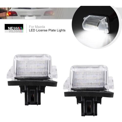2PCS Xenon White LED License Number Plate Lamp Light For Mazda5 Mazda 5 CX-5 CX5 2012-2013 CX-9 CX9 2007-2018