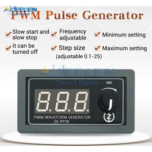 PP3K LED Digital Display RPM Adjustable PWM Controller Pulse Generator Lighting LED Motor Speed Controllers Electrical Equipment