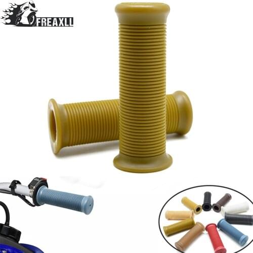 Universal left 25mm and right 28mm Retro Rubber Handlebar Hand Grip For Honda Shadow 1100 CB 1000 R VTX 1300 YAMAHA Virago 535