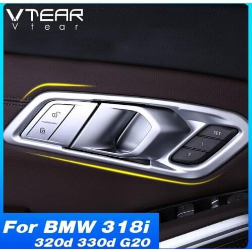 Vtear Inner Door Handle Bowl Frame Cover Decoration Car Interior Anti-scratch Parts Accessories Trim For BMW 318i 320d 330d G20