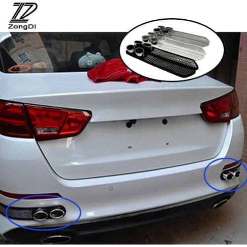 ZD 2pcs/set 3D Cool Car-Styling Carbon Exhaust Sticker For Volvo S60 V70 XC90 Subaru Forester Peugeot 307 206 308 407 Hyundai