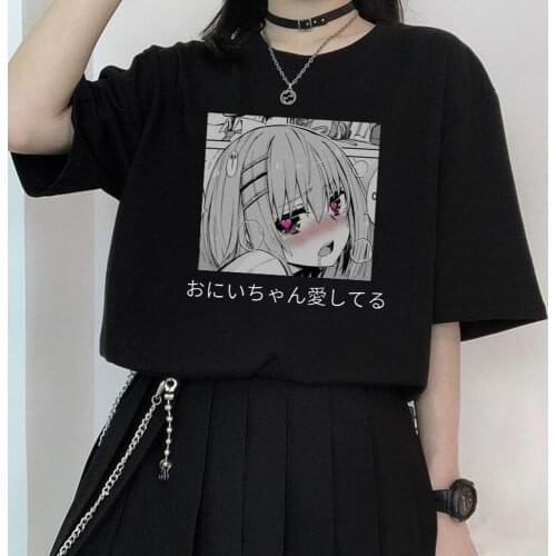 SUNOWE 2021 Summer Gothic T-shirt Female Loose Women T-shirt Punk Dark Grunge Streetwear Ladies Top Harajuku Clothes