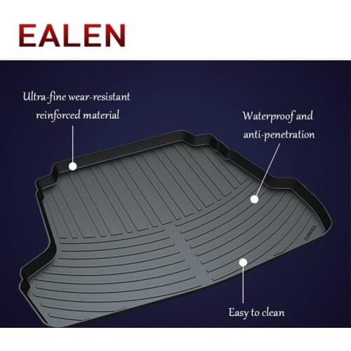 EALEN For Hyundai ix25 ix35 ix45 Santa Fe Tucson Sonata Elantra Anti-slip Boot Liner Accessories 1Set Car Cargo rear trunk mat