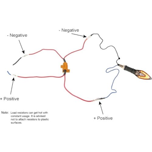 1Pair Moto Resistance Power Resistor Load Decoding Resistor for LED Turn Signal Flash Light Repair Parts 25W 6.8Ohm