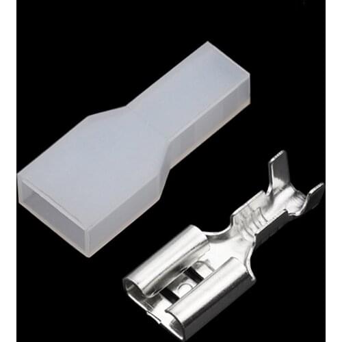 100sets 6.3mm Female Naked Terminal wire faston terminal DJ622-D6.3B