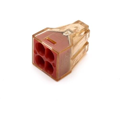 20PCS LED lighting Electrical crimp connectors 4 wire conductor Building wiring terminal block 773-604/PCT-604