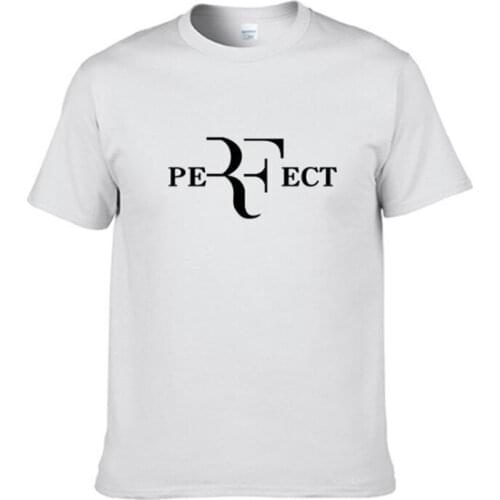 2021 Mens Fashion Top Summer T-Shirt RF roger federer 100% Cotton Mens T-Shirt High Quality Short Sleeve Shirt