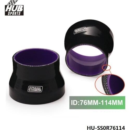 3"-4.49" 76mm-114mm INCH PIPE TURBO SILICONE 4-PLY REDUCER HOSE BLACK For Toyota Corolla Altis E150 1.8L HU-SS0R76114