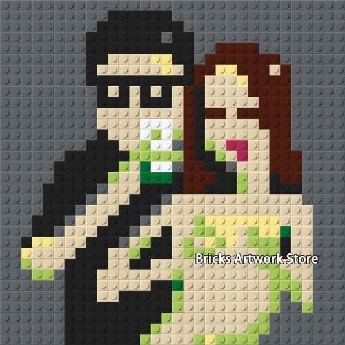 32*32 Plate Pixel Art Mosaic Painting DIY Man Sexy Lady Girl Portrait Figures Building Blocks Toys Creative Gift For Home Decor