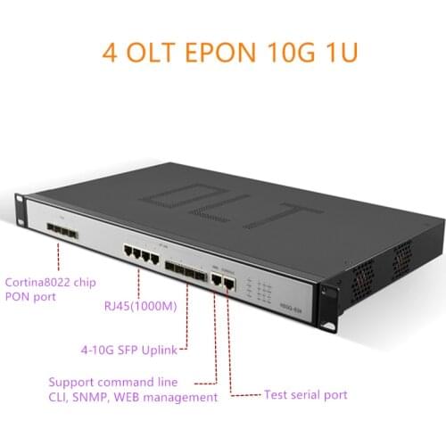 4port EPON OLT 1.25G uplink 10G 4port E04 1U EPON OLT 4 Port For Triple-Play olt epon 4 pon 1.25G SFP port PX20+ PX20++ PX20