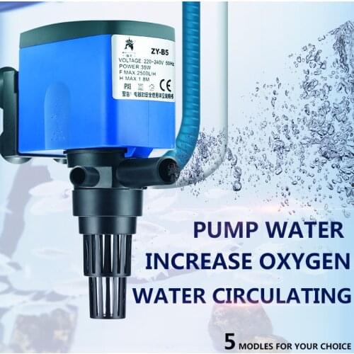 8/15/20/25/35W Aquarium Filter Water Pump Water Circulating System Water Spray Flow For Fish Tank Aquarium Air Submersible Pump