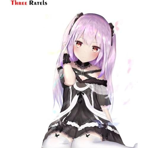 Three Ratels A502 Uruha Rushia Hololive Anime Girl PVC Decoration Car Sticker Anti Scratch Film For Guitar Skateboard