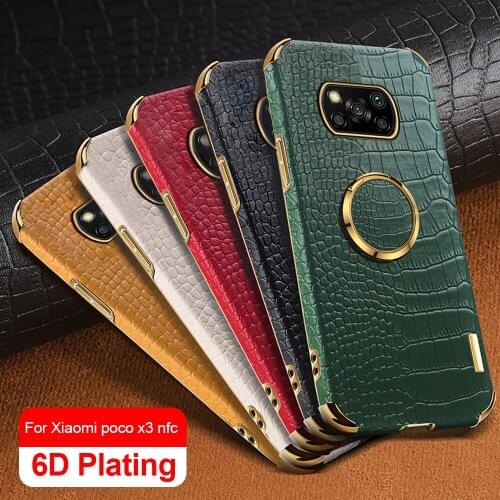 Crocodile Leather Holder Case On For Xiaomi Poco X3 nfc Cover Shell For Xiaomi mi11 mi 11 ultra pro lite Poco F3 Phone Case