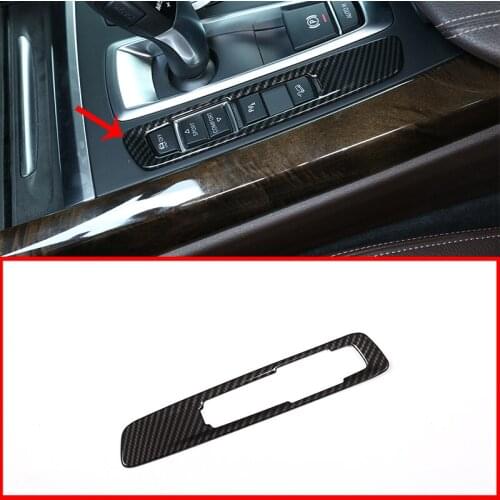 For BMW X5 F15 X6 f16 2014-2018 Carbon Fiber Car Gear Shift Knob Cover Trim for Left Hand Drive
