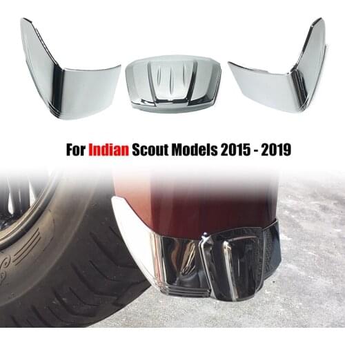 For Indian Scout Models 2015 2016 2017 2018 2019 Motorcycle Chrome Front Fender Cover Guard Decorate Sticker Accessories