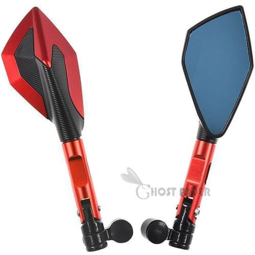 For YAMAHA MT-10 MT 10 FZ-10 FZ10 MT10 2015-2020 CNC Aluminum Motorcycle Handlebar Rear View Mirrors Blue Anti-glare Mirrors