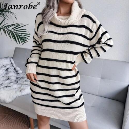 Модные вязаные платья Janrobe China At AliExpress