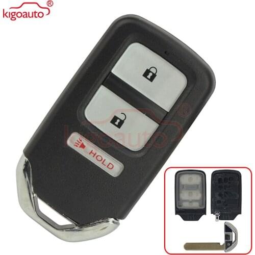 Kigoauto ACJ932HK1210A 3 button remote key fob cover For Honda Accord CRV Fit smart key shell case with emergency key