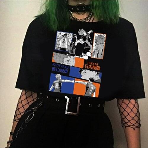 Hinata Kageyama Haikyuu Classic T-Shirt Anime Short Sleeve Harajuku Shirt Unisex