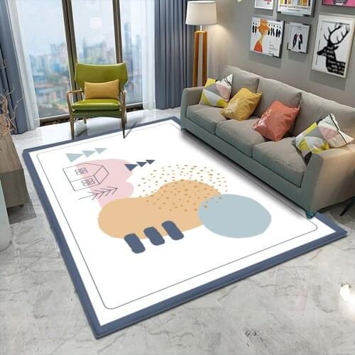 2021 Fresh and Simple Style PatternFlannel Carpet Non-Slip Carpet Rectangular Bedroom Living Room Decor Carpet