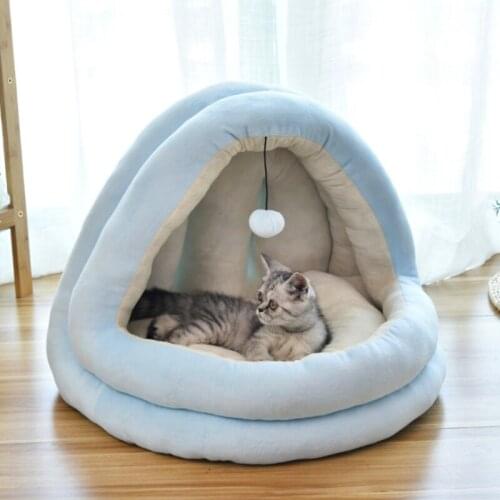 Lovely Warm Soft Cat Bed House Cat Bed Winter Pet Dog Nest Summer Winter Round Cat Small Dog Home Mats Pet Supplies