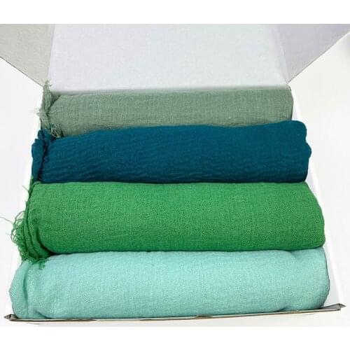 Women Muslim Crinkle Hijab Scarf Femme Musulman Luxury Custom Gift For Women Plain Headscarf Islamic Hijab Shawls and Wraps