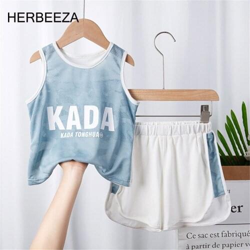 Prowow 2021 New Childrens Clothes Set Sport Boy Girl Shirt + Shorts Summer Breathable Kids Clothing Quick Dry Teenager Outfits