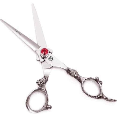 Scissors Hair Professional 5.5" 6" Japan 440C Purple Dragon Barber Hair Cutting Scissors Set Hairdressing Thinning Shears 9007