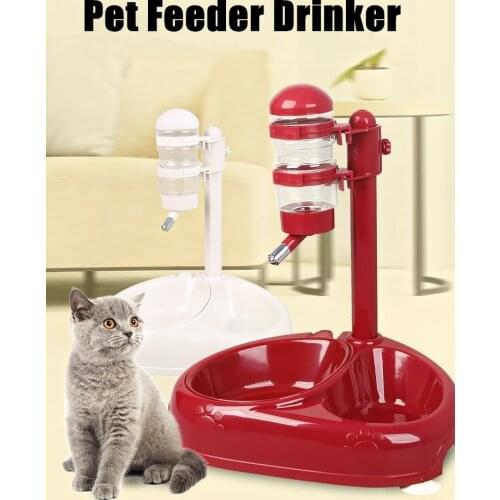 Pet Feeder Drinker Automatic Drinking Water Food Bowl Hanging Kettle 400ML Dog Cat Feed Bowl Pet Supplies